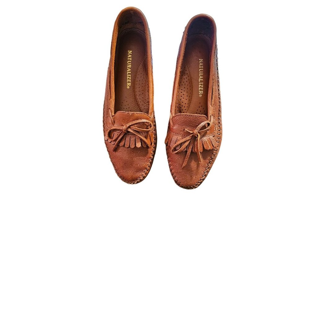 Naturalizer Women's Loafer  Shoe Tan/Brown Size 8.5B Leather Upper Man Made